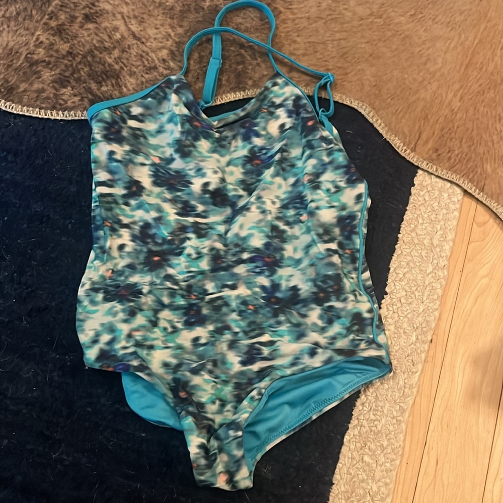 Athleta Kids Swim One Piece - Blue and Green